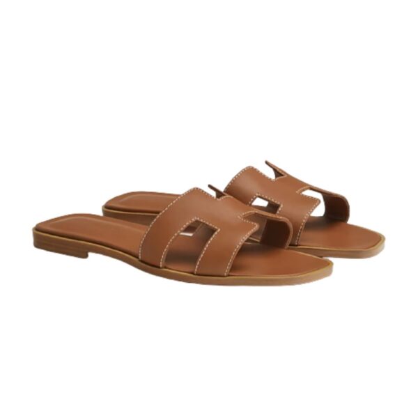 Hermes Brown Oran Sandals