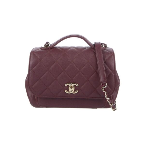 Chanel Burgundy Business Affinity Handbag