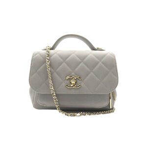 Chanel Grey Business Affinity Handbag
